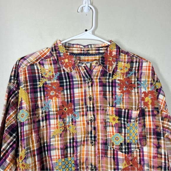 Anthropologie Pilcro Plaid Crafted Button Down Size Small - Picture 7 of 14